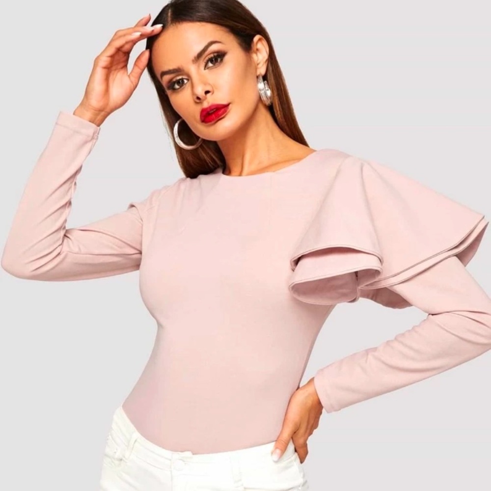Ruffle Shoulder Top